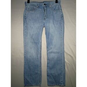 Levis 527 Slim Bootcut Jeans Mens 32x30 Light Wash Blue Denim Pants Western